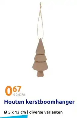 Action Houten kerstboomhanger aanbieding