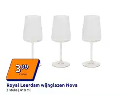 Action Royal Leerdam wijnglazen Nova aanbieding