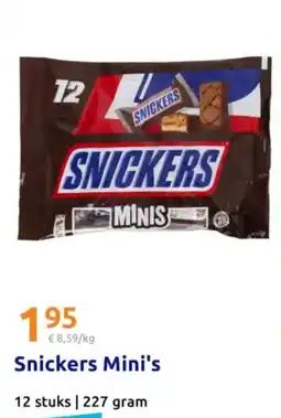 Action Snickers Mini's aanbieding