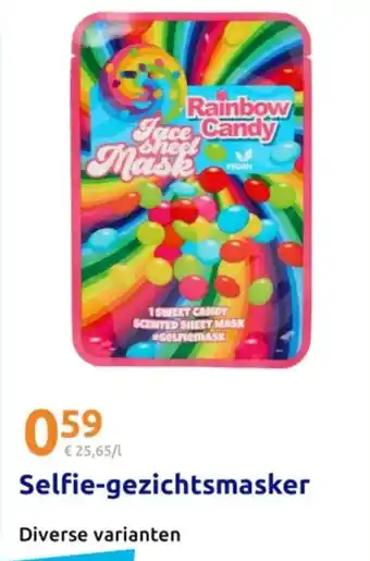 Action Selfie-gezichtsmasker aanbieding
