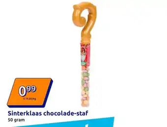 Action Sinterklaas chocolade-staf aanbieding