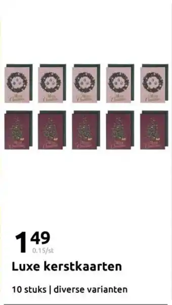 Action Luxe kerstkaarten aanbieding