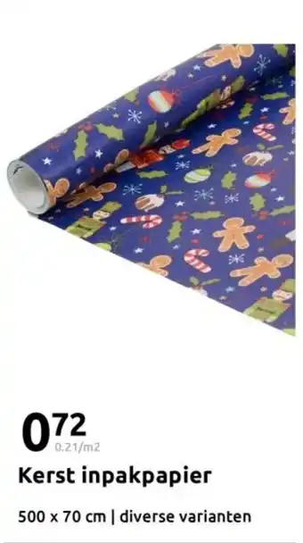 Action Kerst inpakpapier aanbieding