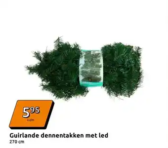 Action Guirlande dennentakken met led aanbieding