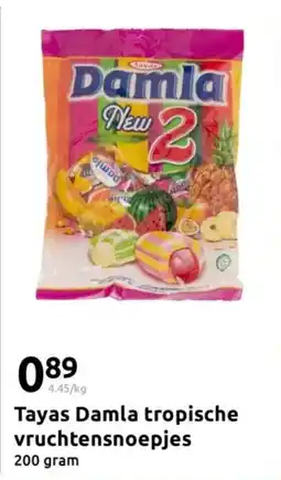 Action Tayas Damla tropische vruchtensnoepjes aanbieding