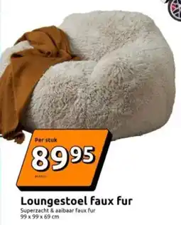 Action Loungestoel faux fur aanbieding