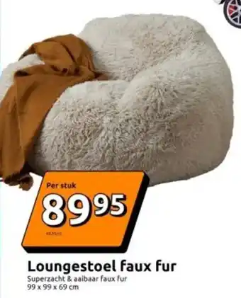 Action Loungestoel faux fur aanbieding