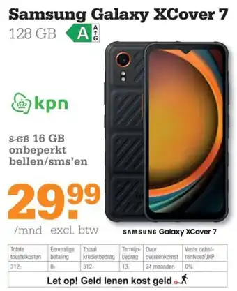 Telecombinatie Samsung Galaxy XCover 7 aanbieding