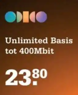 Telecombinatie Unlimited Basis tot 400Mbit aanbieding