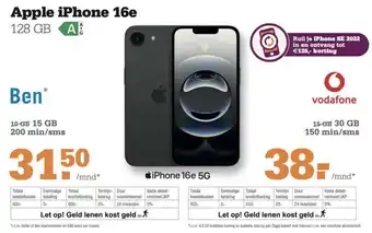 Telecombinatie Apple iPhone 16e aanbieding