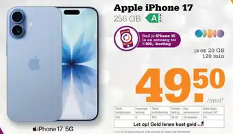 Telecombinatie Apple iPhone 17 aanbieding