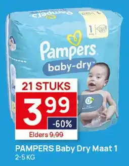 Butlon Pampers Baby Dry Maat 1 aanbieding