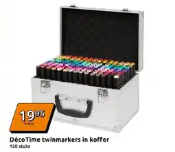 Action DécoTime twinmarkers in koffer aanbieding