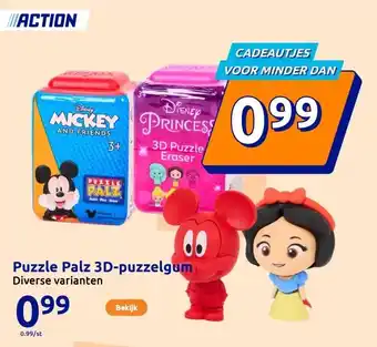 Action Puzzle Palz 3D-puzzelgum aanbieding