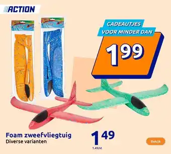 Action Foam zweefvliegtuig aanbieding