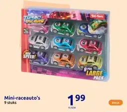Action Mini-raceauto's aanbieding