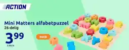 Action Mini Matters alfabetpuzzel aanbieding