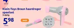 Action Klein-Toys Braun haardroger speelset aanbieding