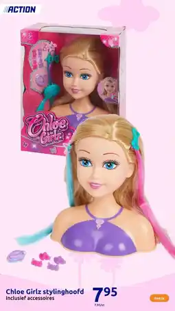 Action Chloe Girlz stylinghoofd aanbieding