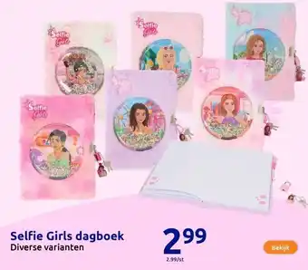 Action Selfie Girls dagboek aanbieding