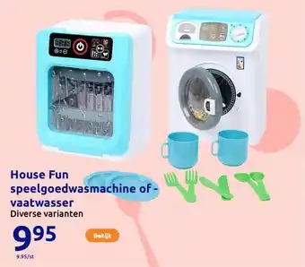 Action House Fun speelgoedwasmachine of -vaatwasser aanbieding