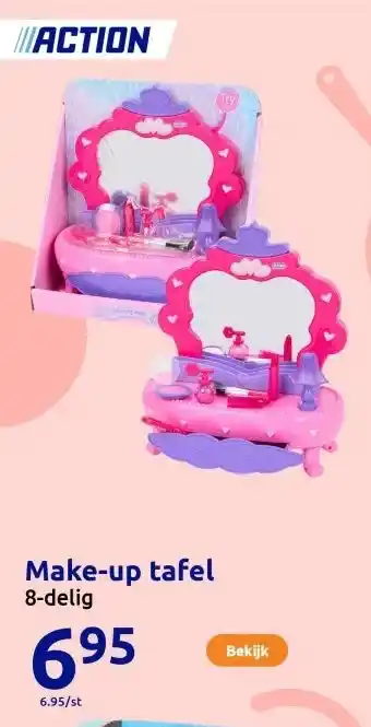 Action Make-up tafel aanbieding