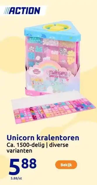 Action Unicorn kralentoren aanbieding