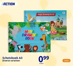 Action Schetsboek A3 aanbieding