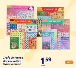 Action Craft Universe stickervellen aanbieding