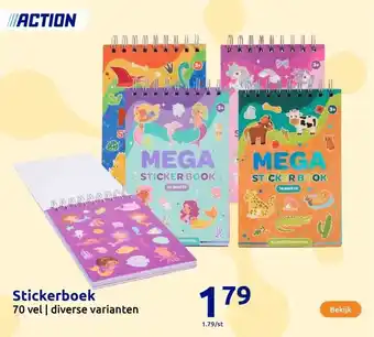 Action Stickerboek aanbieding