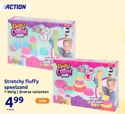 Action Stretchy fluffy speelzand aanbieding