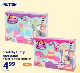 Action Stretchy fluffy speelzand aanbieding