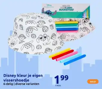 Action Disney kleur je eigen vissershoedje aanbieding