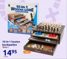 Action 10-in-1 houten bordspellen aanbieding