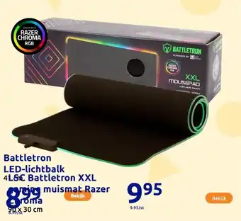 Action LSC Battletron XXL gaming muismat Razer Chroma aanbieding