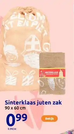 Action Sinterklaas juten zak aanbieding