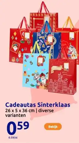 Action Cadeautas Sinterklaas aanbieding