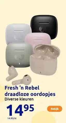 Action Fresh ’n Rebel draadloze oordopjes aanbieding