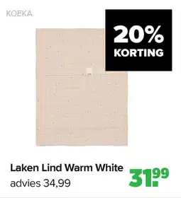 Baby-Dump Laken Lind Warm White aanbieding