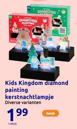 Action Kids Kingdom diamond painting kerstnachtlampje aanbieding