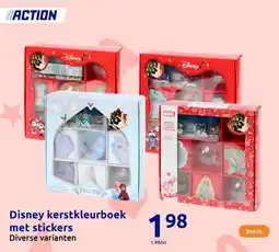 Action Disney kerstkleurboek met stickers aanbieding