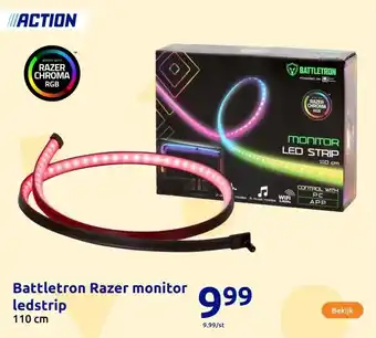 Action Battletron Razer monitor ledstrip aanbieding