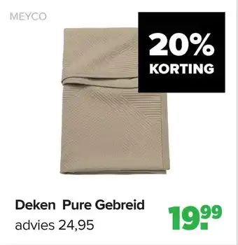 Baby-Dump Deken Pure Gebreid aanbieding
