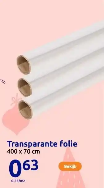 Action Transparante folie aanbieding