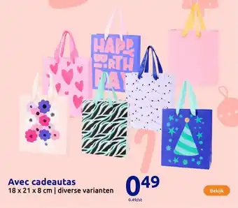 Action Avec cadeautas aanbieding