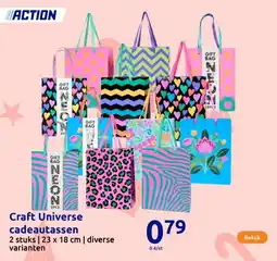Action Craft Universe cadeautassen aanbieding