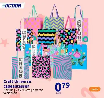 Action Craft Universe cadeautassen aanbieding