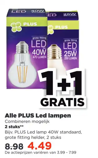 PLUS Alle PLUS Led lampen aanbieding