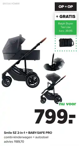 Baby-Dump Smile 5Z 2 in 1 + baby-safe pro aanbieding