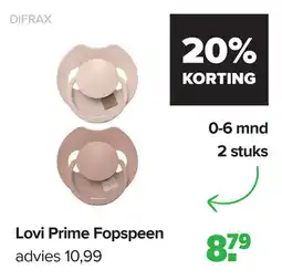 Baby-Dump Lovi Prime Fopspeen aanbieding